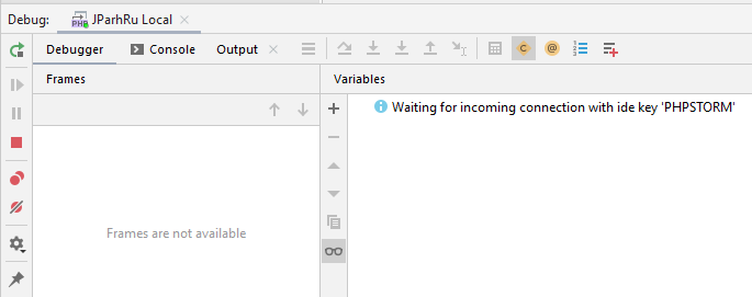 Панель отладки в PhpStorm